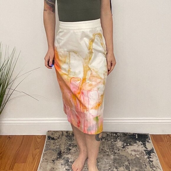 Anthropologie Claire Desjardins Painters Palette Skirt Size 0 Multicolor - Picture 1 of 3